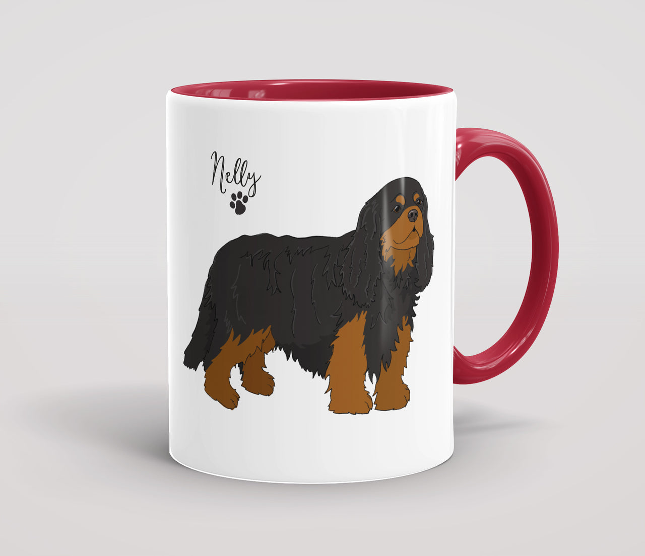 Personalised Black & Tan Cavalier King Charles Spaniel - Mug