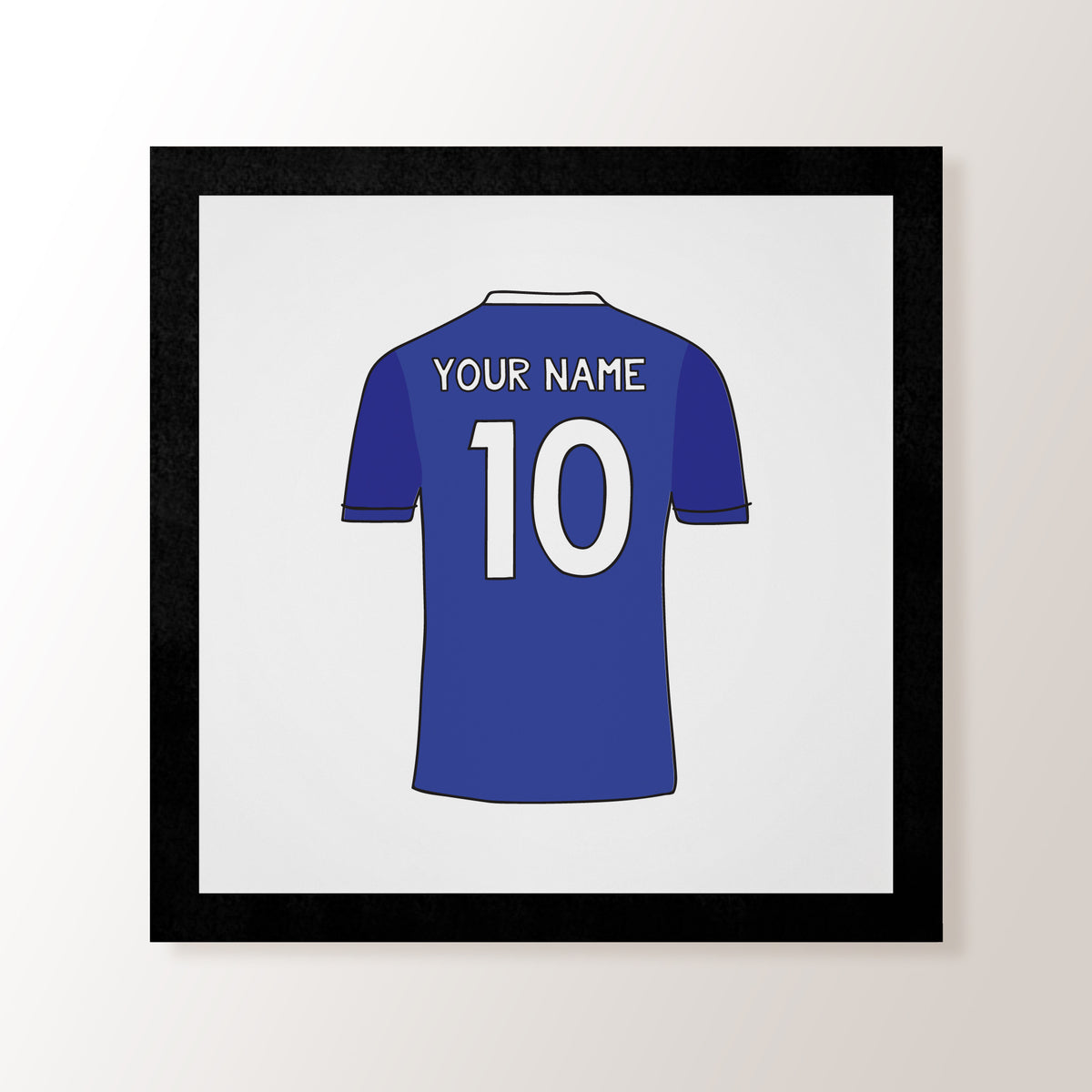 Personalised Football Shirt Blue Art Print