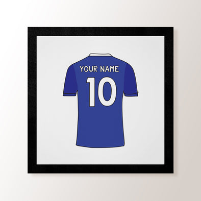 Personalised Football Shirt Blue - Art Print