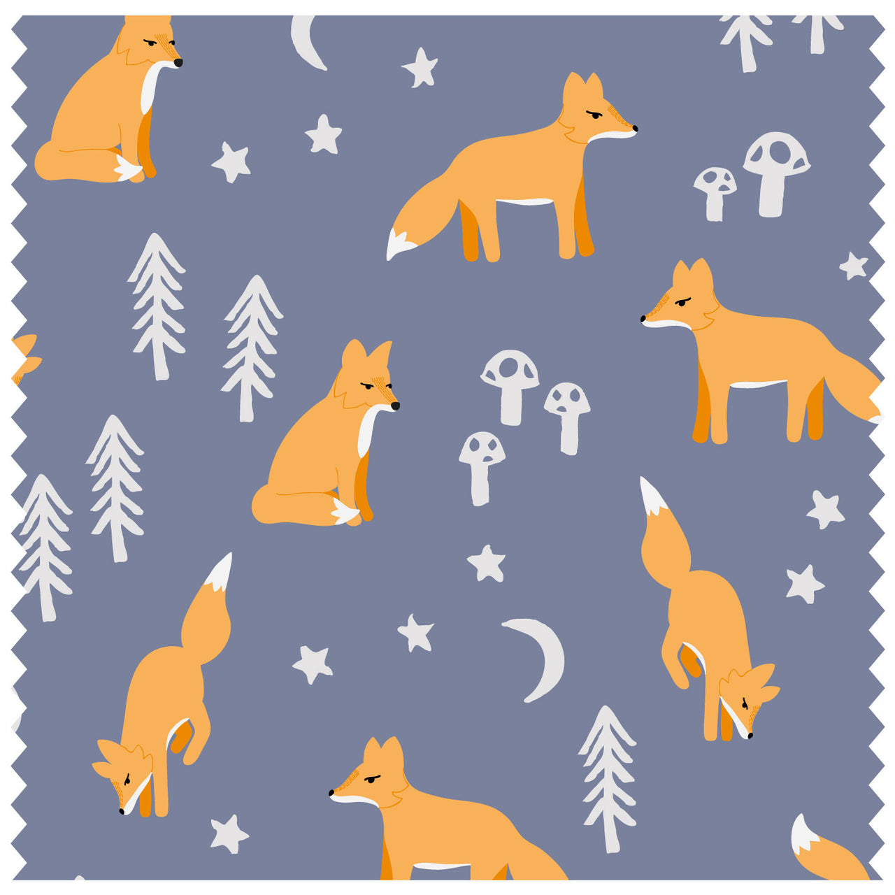 Fox Cubs Slate Blue Roller Blind [100]