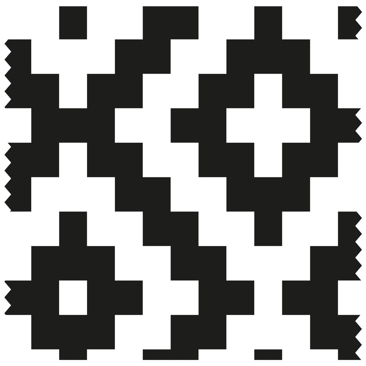 Diamonds Black & White Roller Blind [1031]