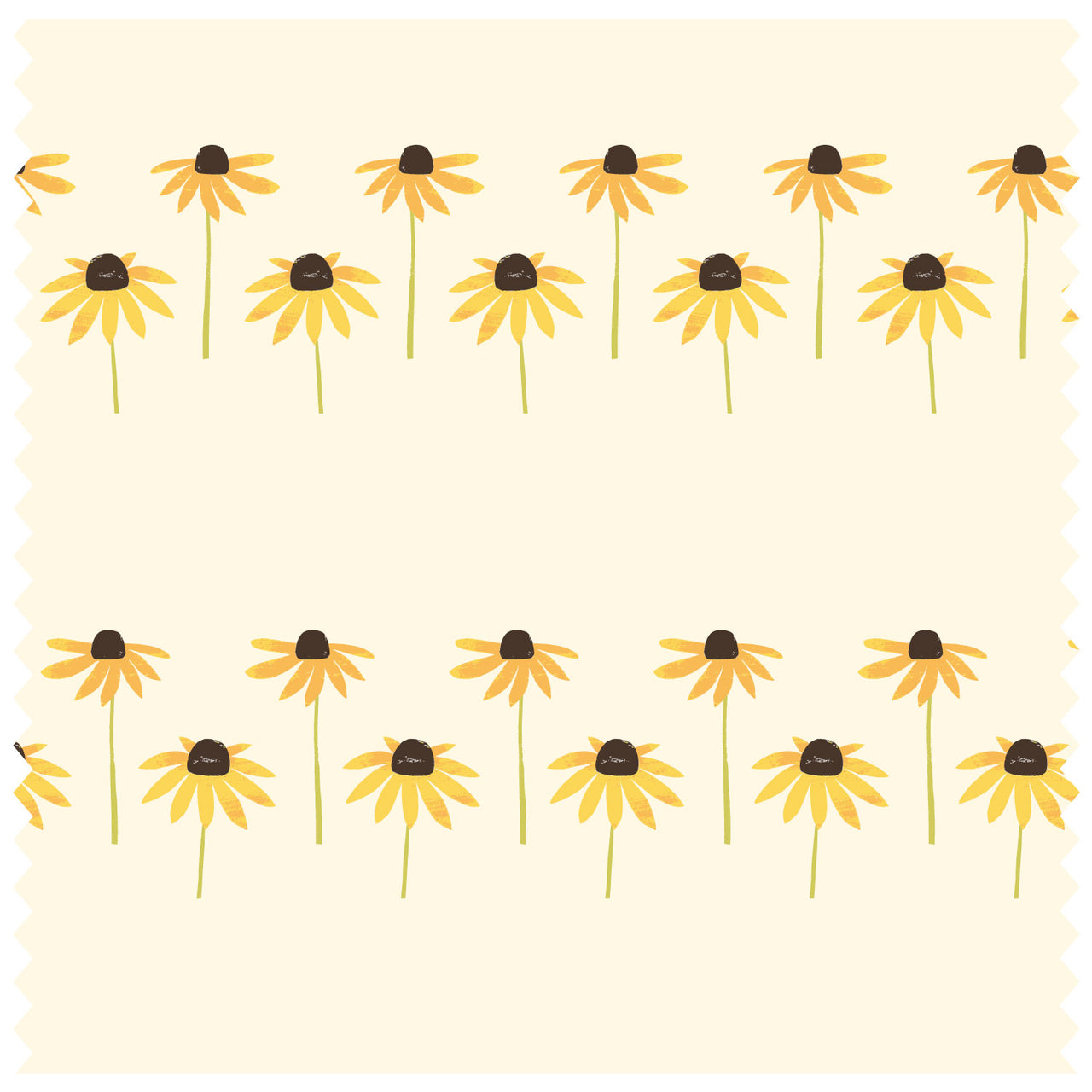 Black Eyed Susan Large Yellow Stripe Roller Blind [107]
