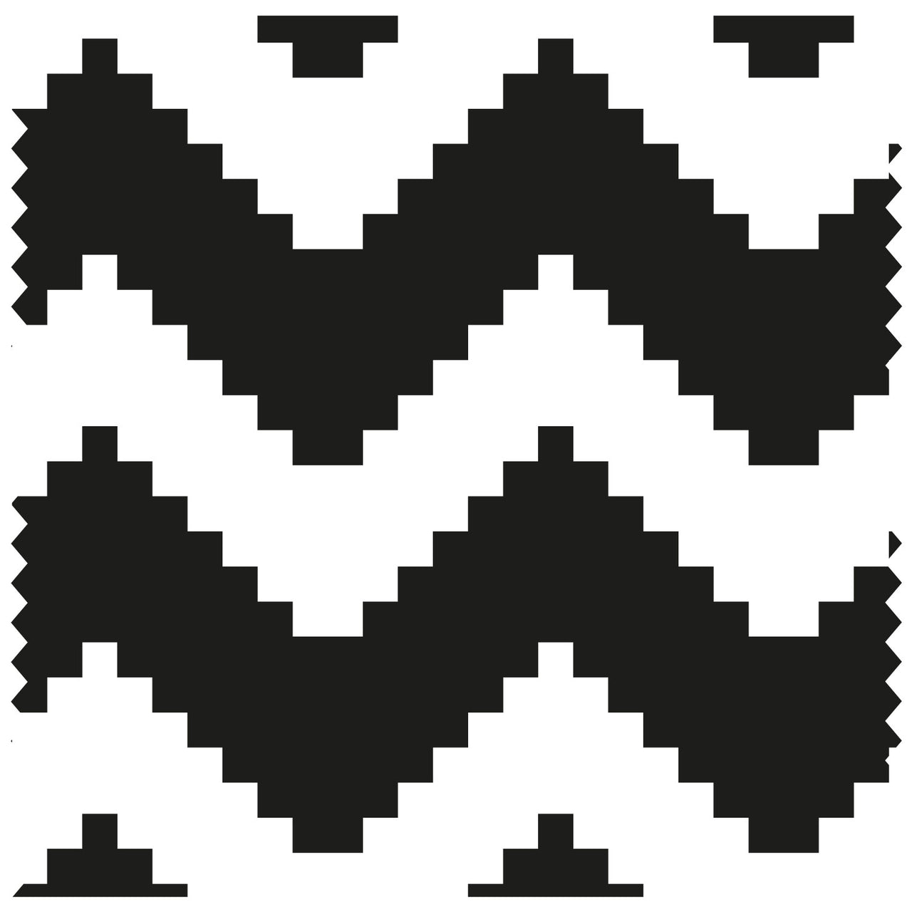 Bitmap Zig Zags Black Roller Blind [1080]