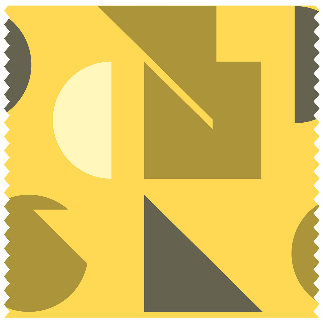 Geometric Small Yellow Roller Blind [1087]