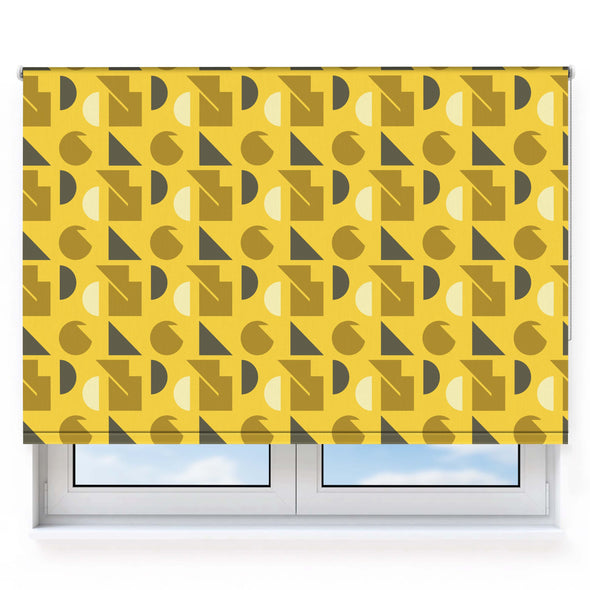 Geometric Small Yellow Roller Blind [1087]