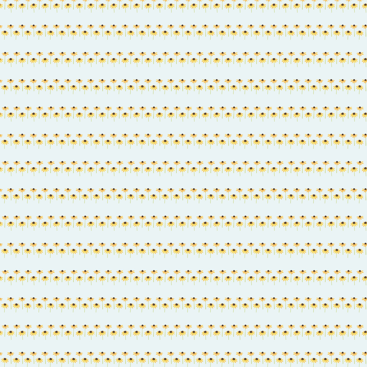 Black Eyed Susan Small Blue Stripe Roller Blind [108]