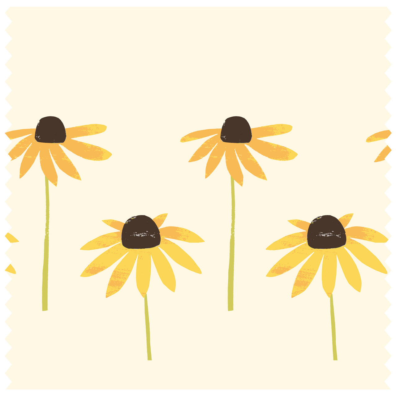 Black Eyed Susan Large Yellow Stripe Roller Blind [110]