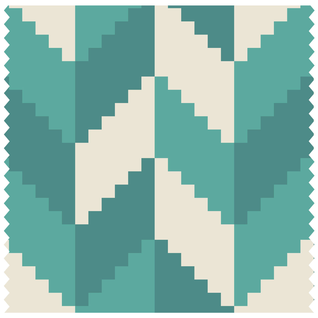 Bitmap Vees Turquoise Roller Blind [1107]