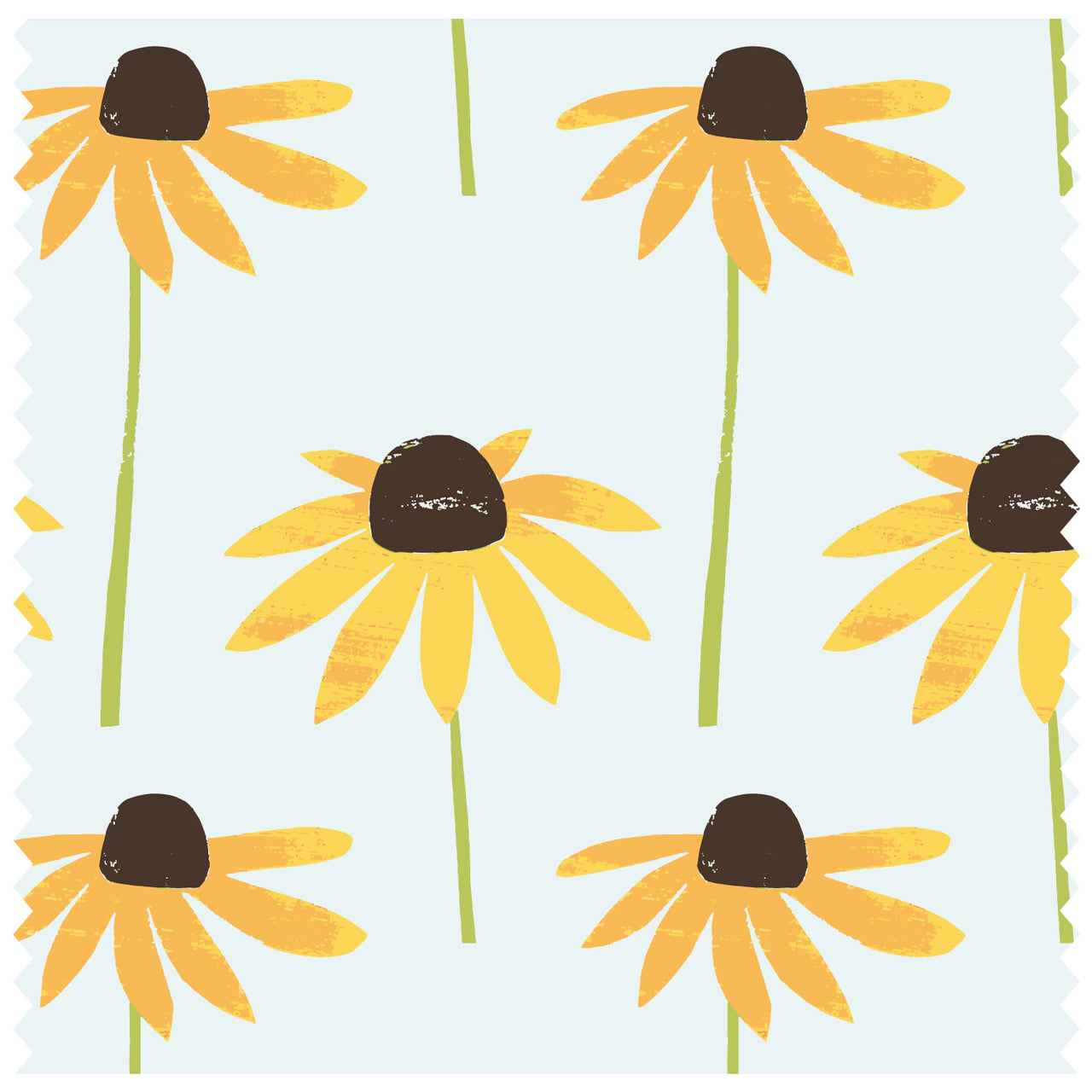 Black Eyed Susan Large Blue Roller Blind [117]