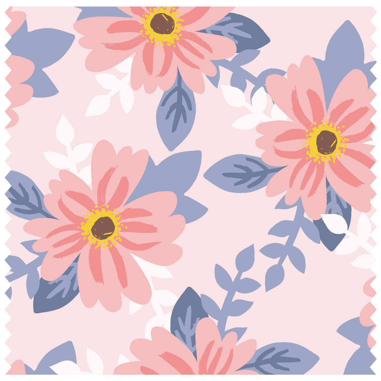 Blossom & Leaves Large Pink Roller Blind [131]