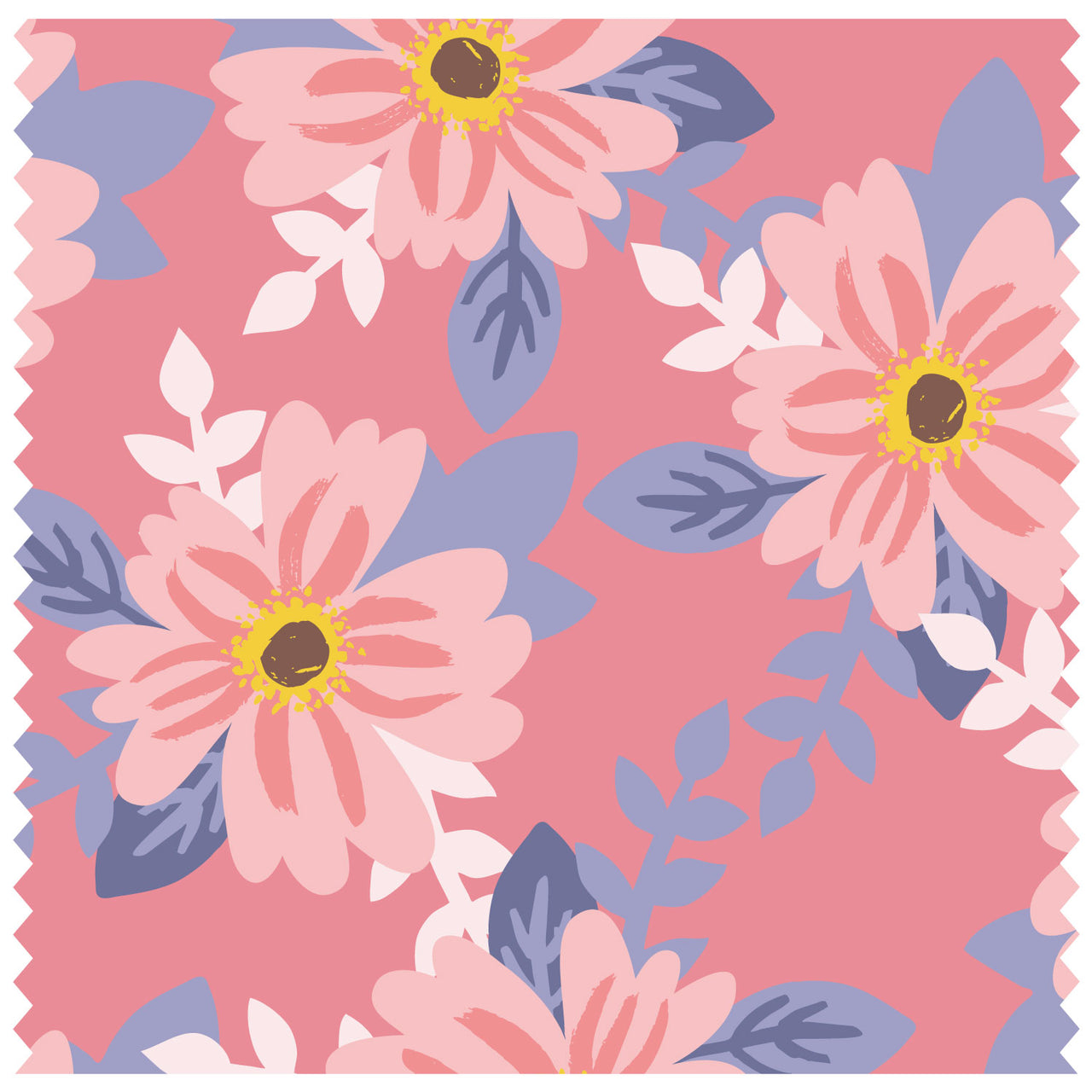 Blossom & Leaves Large Pink Roller Blind [135]