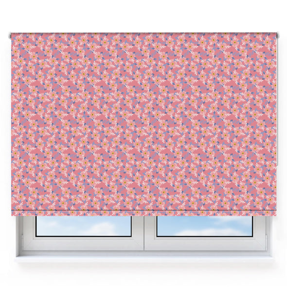 Blossom & Leaves Small Pink Roller Blind [136]