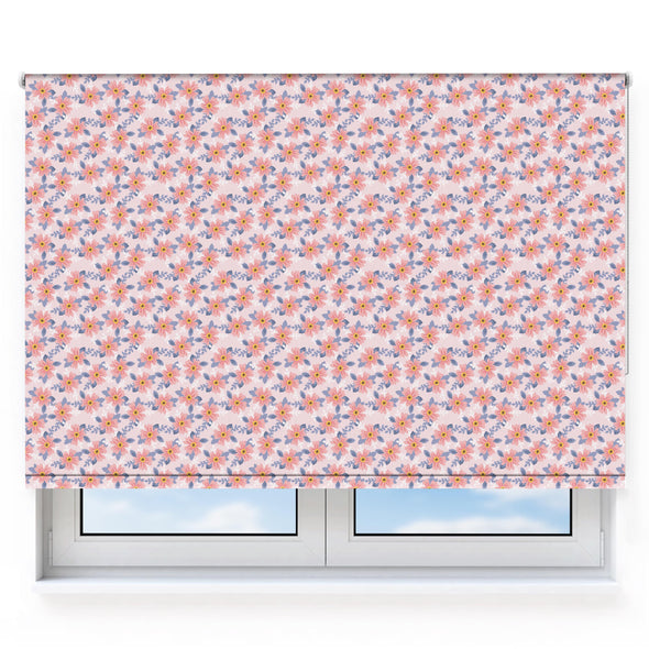Blossom & Leaves Small Pink Small Roller Blind [139]