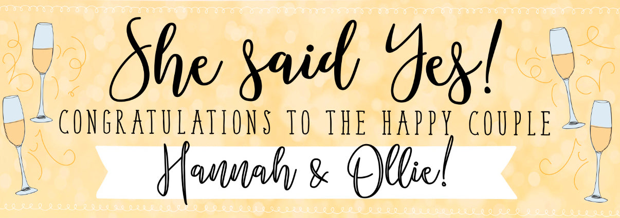 Personalised Party Banner - She said Yes