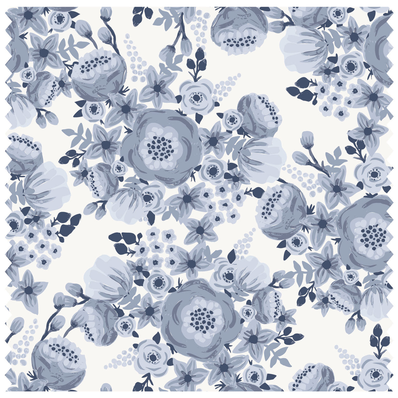 Floral Bouquet Blue Roller Blind [150]
