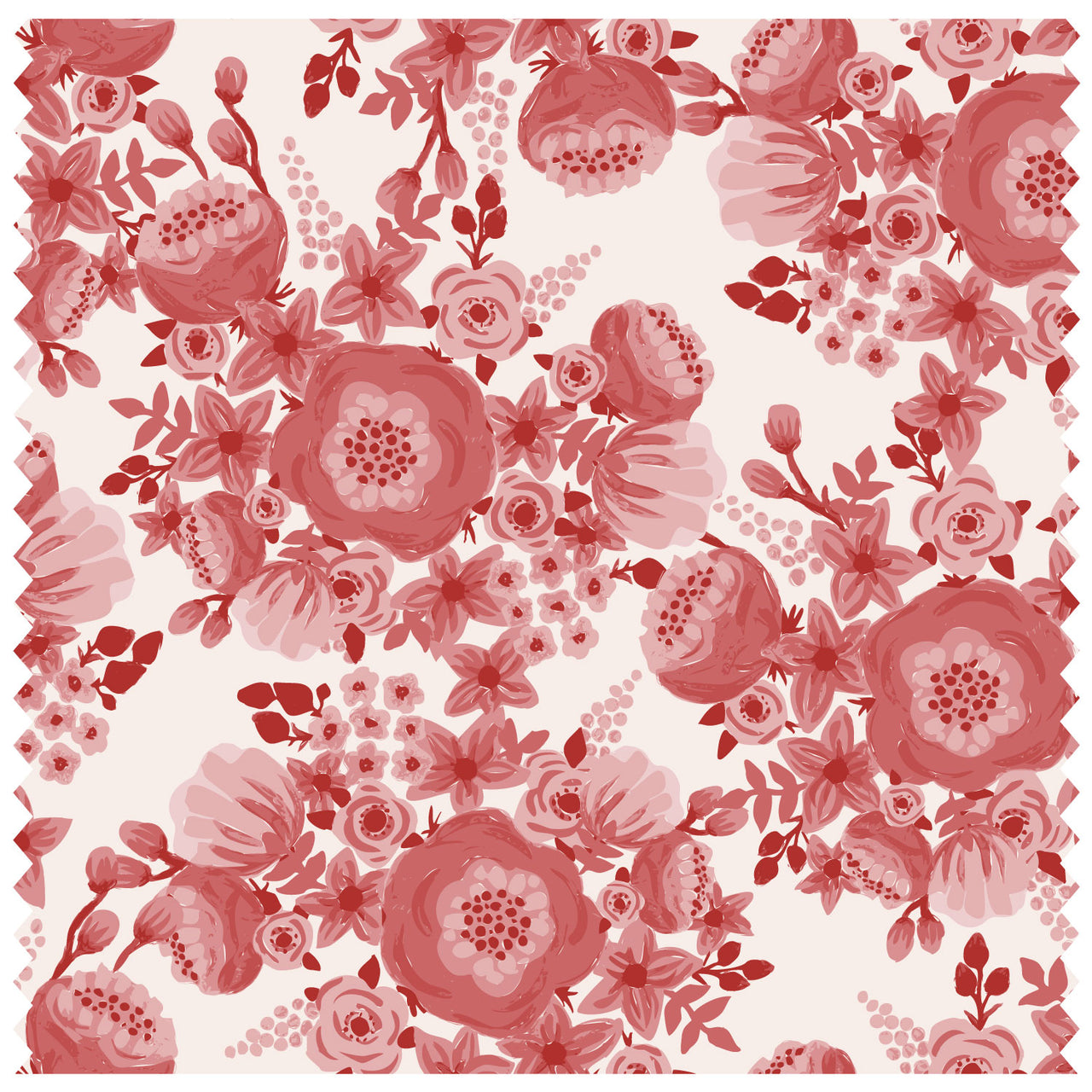 Floral Bouquet Red Tonal Roller Blind [151]