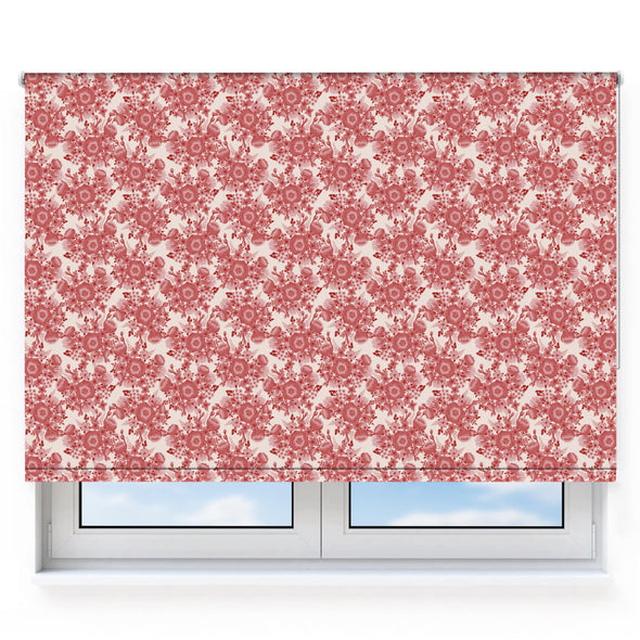 Floral Bouquet Red Tonal Roller Blind [151]
