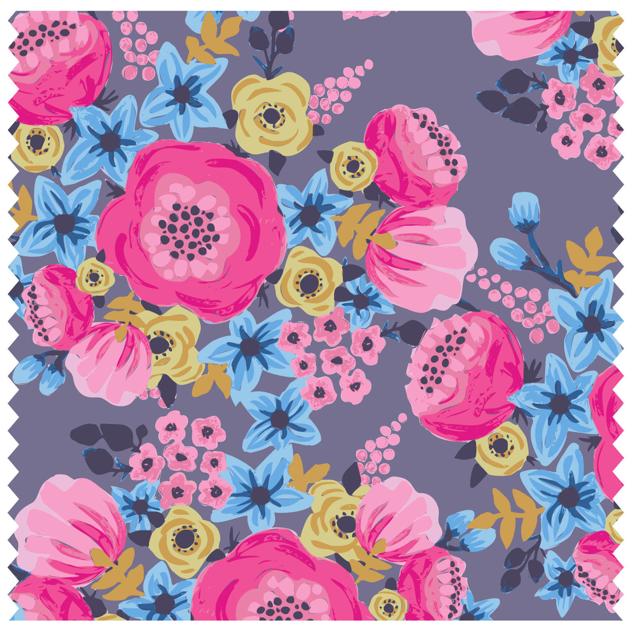 Floral Bouquet Large Dark Roller Blind [154]