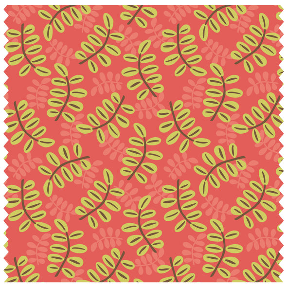 Painted Leaves Small Red Roller Blind [164]