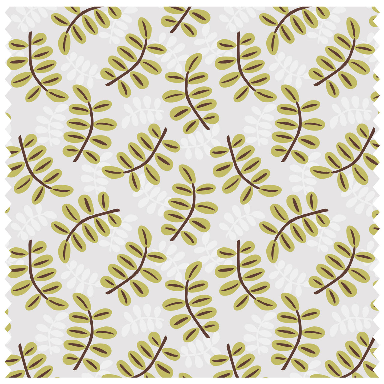 Painted Leaves Small Grey Roller Blind [165]