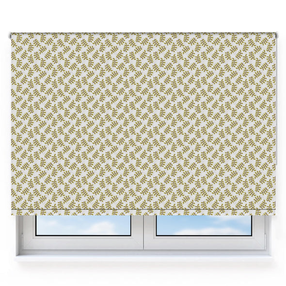 Painted Leaves Small Grey Roller Blind [165]
