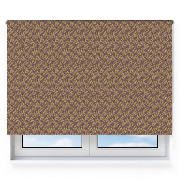 Painted Leaves Small Brown Roller Blind [166]