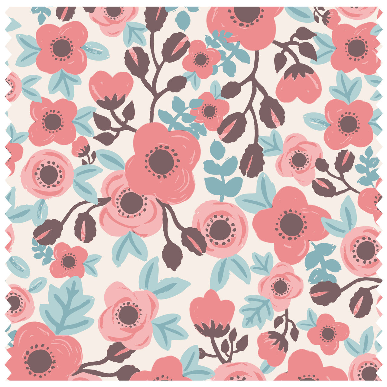Poppies & Roses Pastel Roller Blind [176]