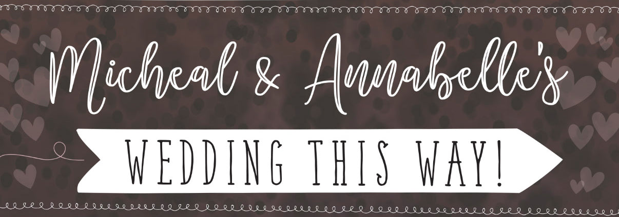 Personalised Party Banner - Wedding this way