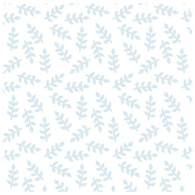 Scattered Leaves Blue on White Roller Blind [181]