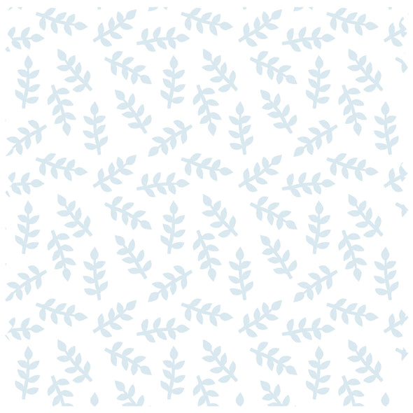 Scattered Leaves Blue on White Roller Blind [181]