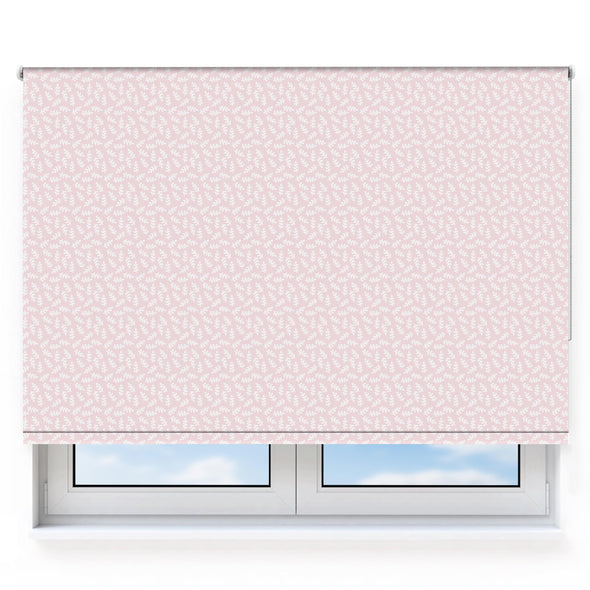 Scattered Leaves Pink Roller Blind [182]