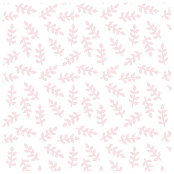 Scattered Leaves Pink on White Roller Blind [183]