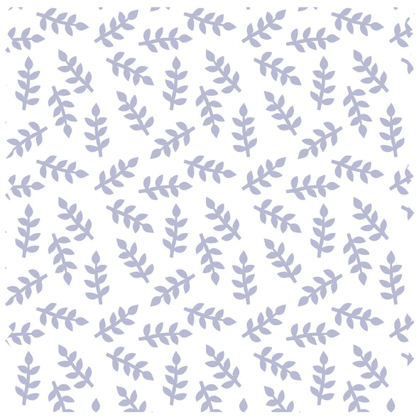 Scattered Leaves Purple on White Roller Blind [185]