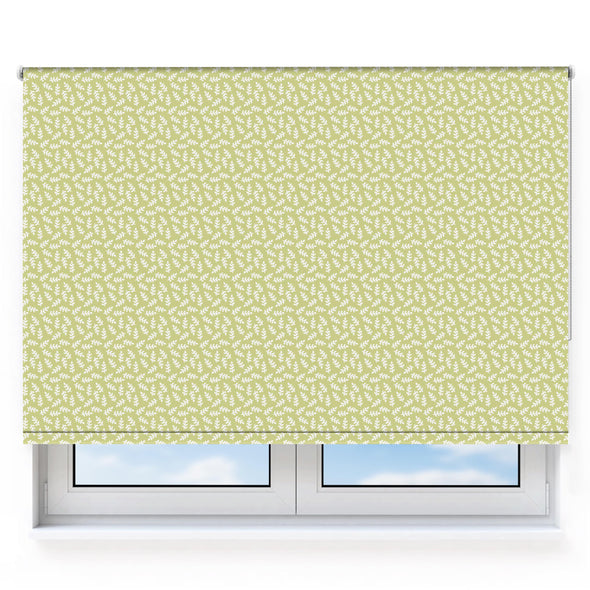 Scattered Leaves Green Roller Blind [186]