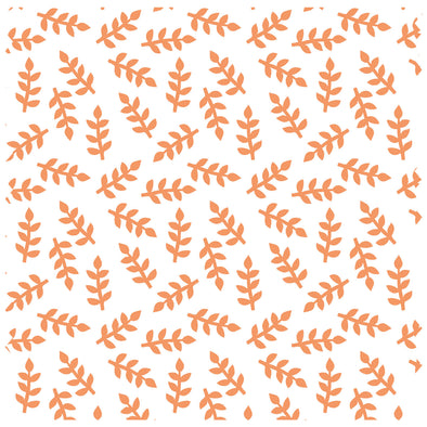 Scattered Leaves Orange on White Roller Blind [189]