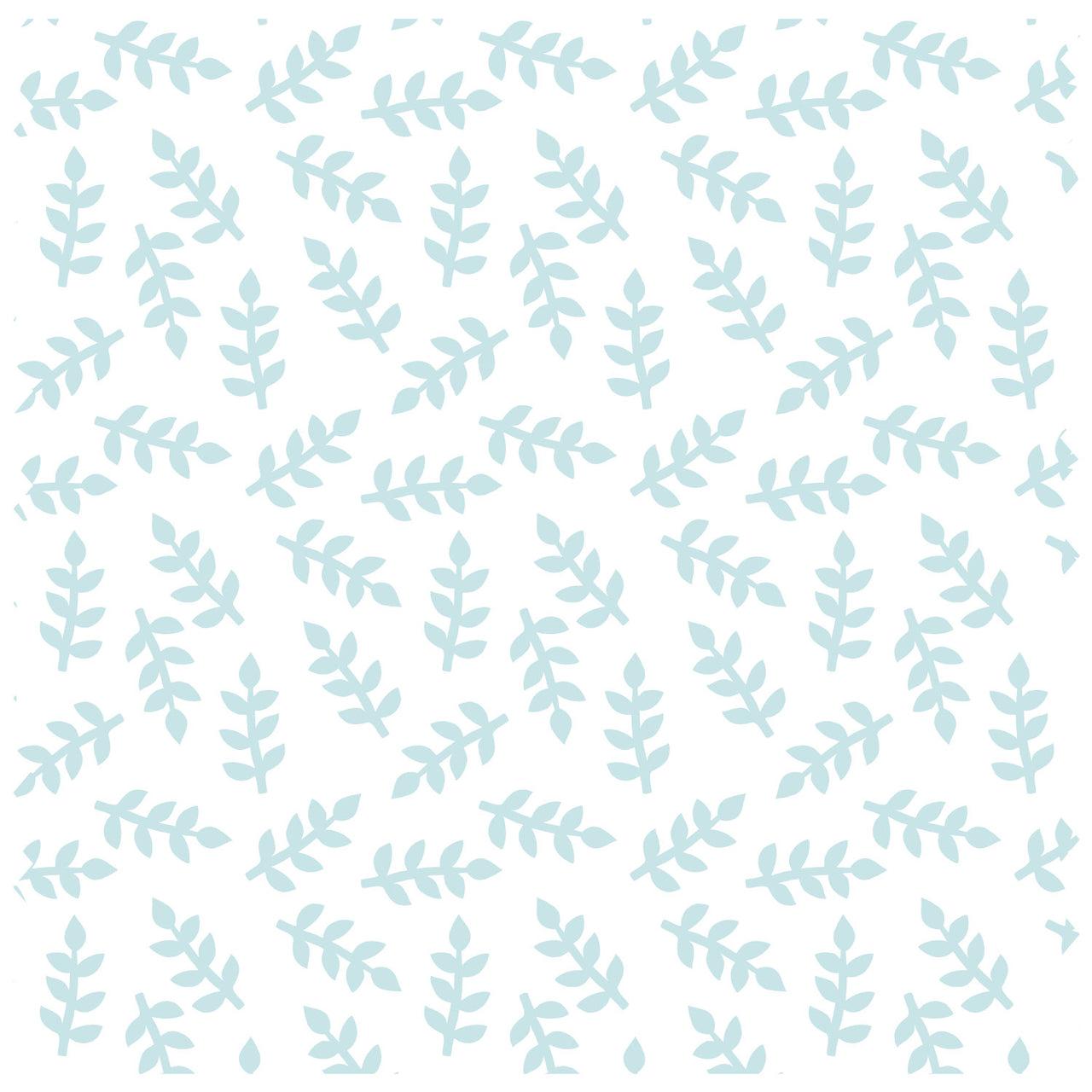 Scattered Leaves Turquoise on White Roller Blind [193]