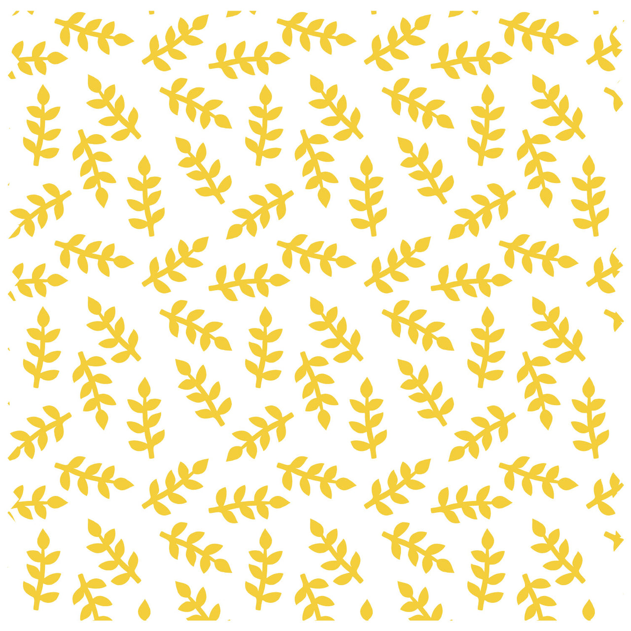 Scattered Leaves Yellow on White Roller Blind [195]