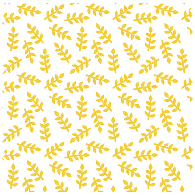 Scattered Leaves Yellow on White Roller Blind [195]