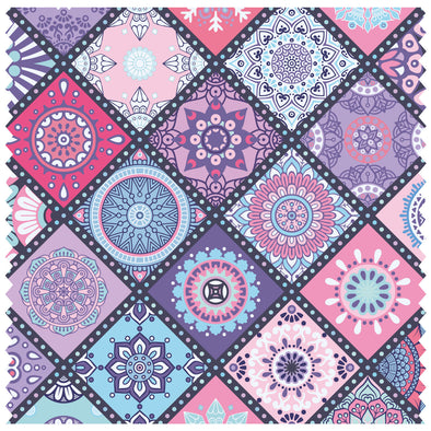 Boho Pastels Pattern, Moroccan Tiles Roller Blind [203]