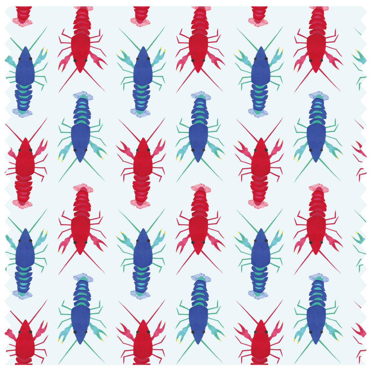 Kray Fish Red & Blue Light Background Roller Blind [236]