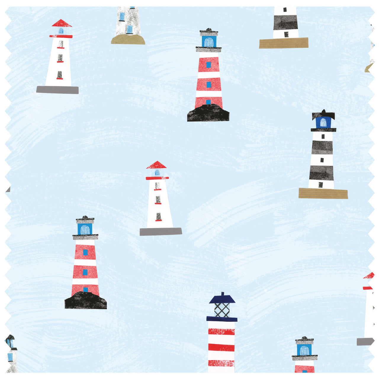 Scattered Lighthouse Waves Roller Blind [241]