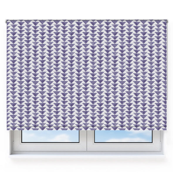 Collaged Triangles Purple Roller Blind [268]