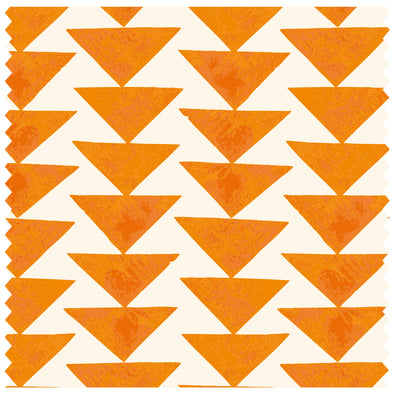 Collaged Triangles Orange Roller Blind [270]