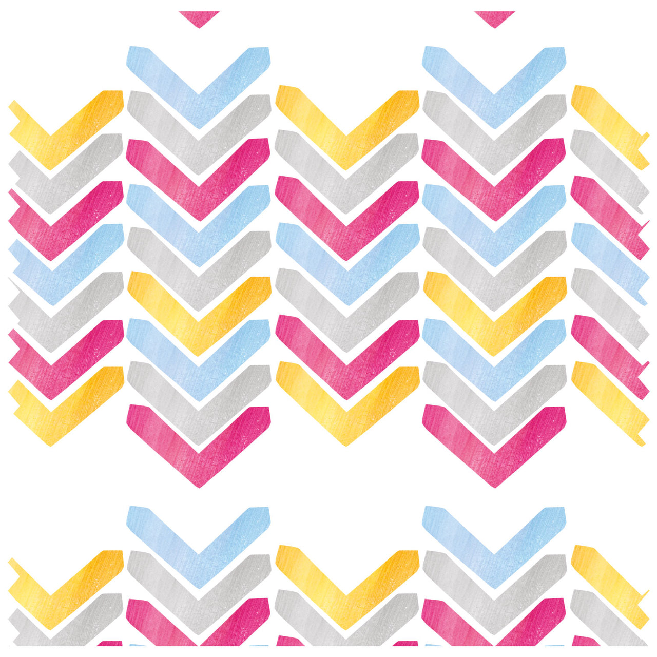 Chevron Stripes Pink, Blue & Yellow Roller Blind [276]