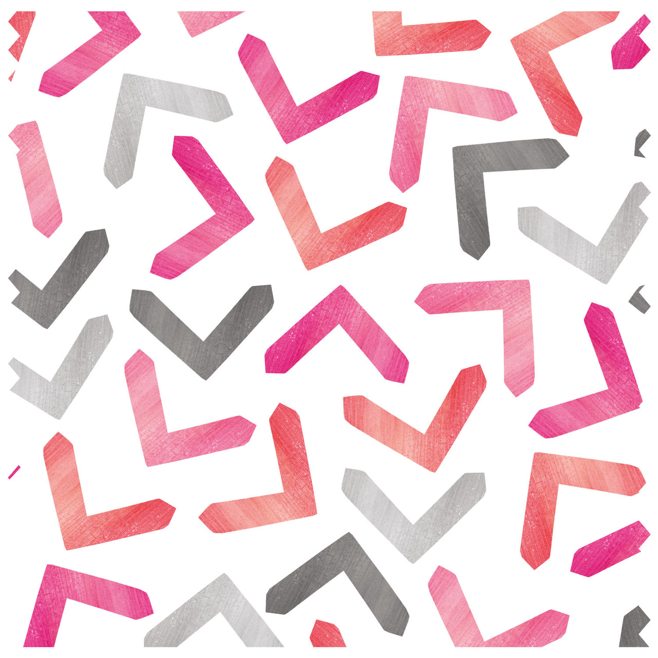 Scattered Chevrons Pink Roller Blind [284]