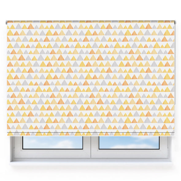 Triangle Stripes Yellow & Grey Roller Blind [288]