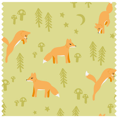 Fox Cubs Green Roller Blind [295]
