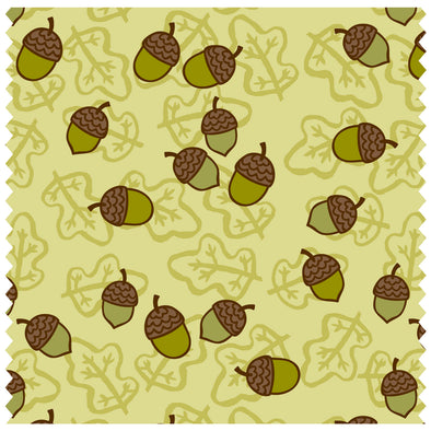 Oak Leaves & Acorns Green Roller Blind [307]