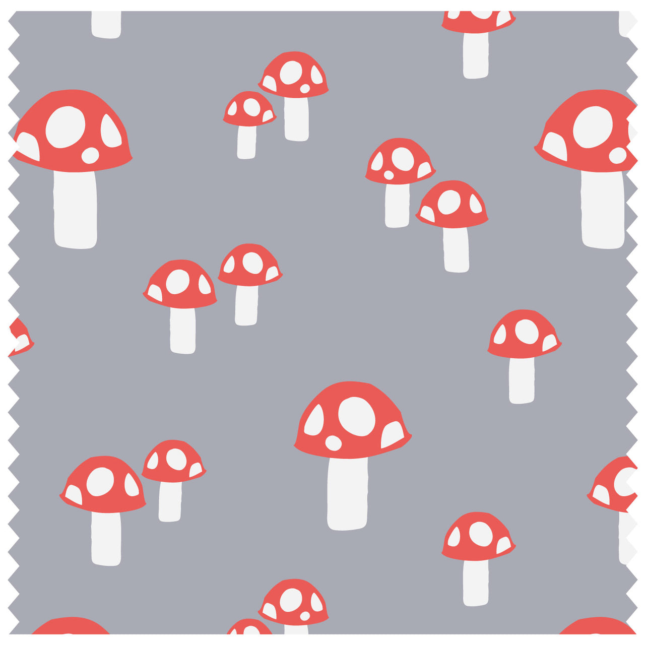 Simple Toadstools Grey Roller Blind [311]