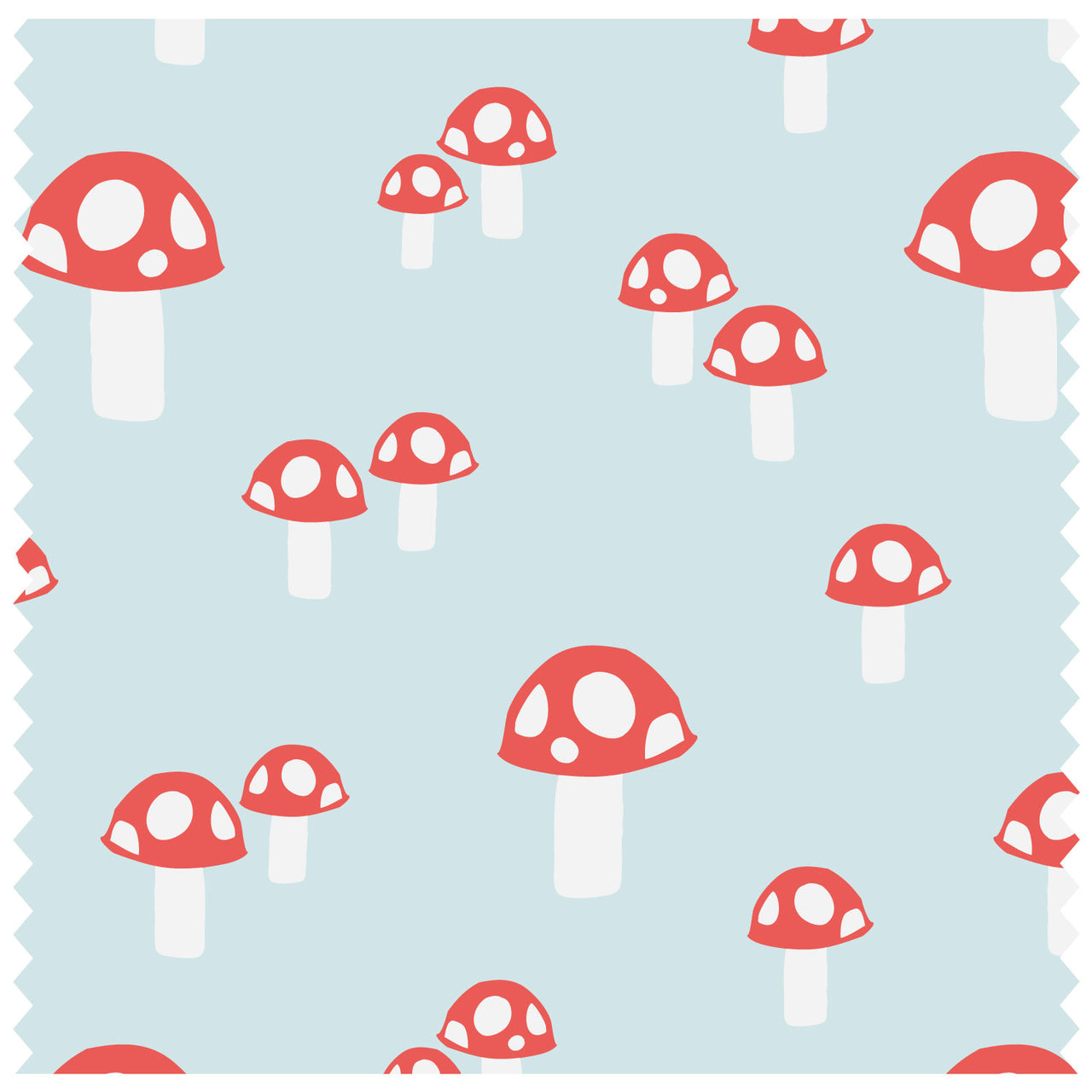 Simple Toadstools Light Blue Roller Blind [312]